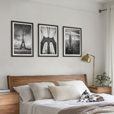Composição de quadros moderna Torres de ponte monocromáticas
