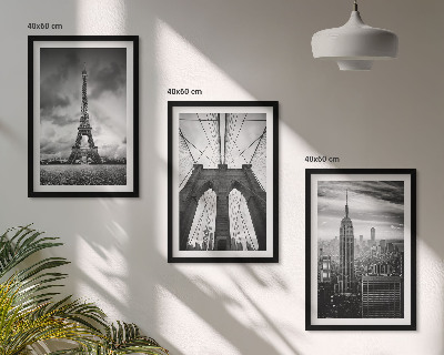 Composição de quadros moderna Torres de ponte monocromáticas