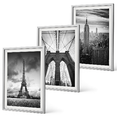 Composição de quadros moderna Torres de ponte monocromáticas