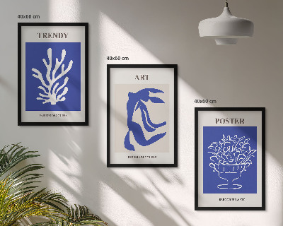 Conjunto de quadros para sala de estar Os pôsteres abstratos de Matisse
