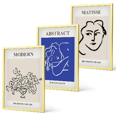 Conjunto de quadros decorativos Matisse estilo moderno