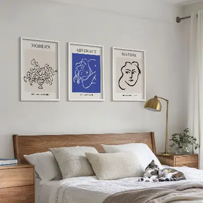Conjunto de quadros decorativos Matisse estilo moderno