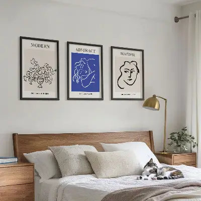 Conjunto de quadros decorativos Matisse estilo moderno