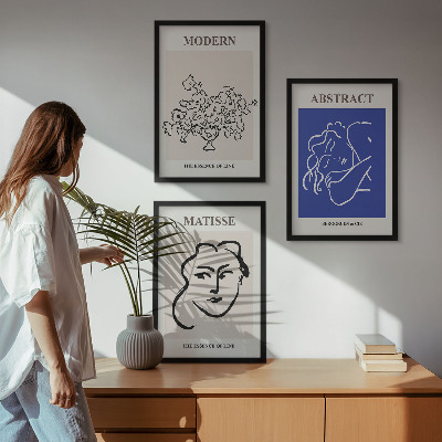 Composição de quadros moderna Os cartazes modernos de Matisse