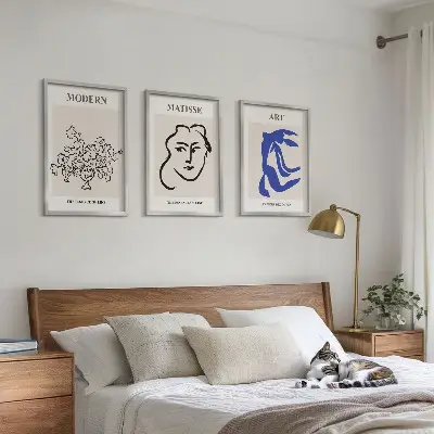 Composição de quadros moderna com pôsteres abstratos minimalistas