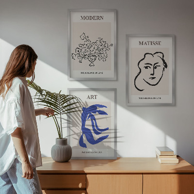 Composição de quadros moderna Pôsteres abstratos minimalistas