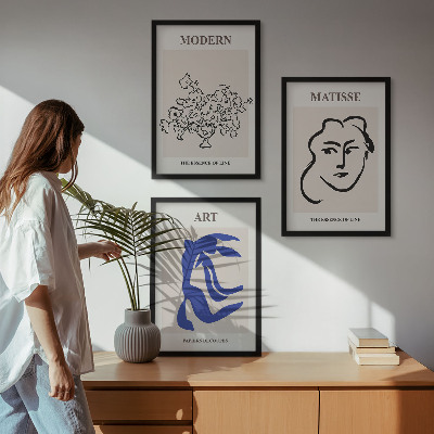 Composição de quadros moderna Pôsteres abstratos minimalistas