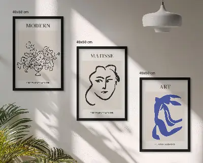 Composição de quadros moderna com pôsteres abstratos minimalistas