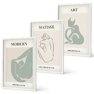Composição de quadros moderna com figuras abstratas em tons pastel