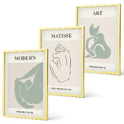 Composição de quadros moderna com figuras abstratas em tons pastel