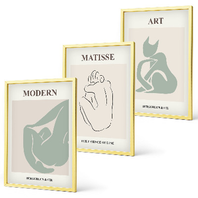 Composição de quadros moderna Figuras abstratas em tons pastel