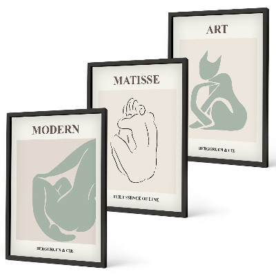 Composição de quadros moderna Figuras abstratas em tons pastel