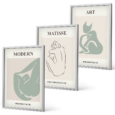 Composição de quadros moderna Figuras abstratas em tons pastel