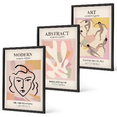 Composição de quadros moderna Retratos elegantes em tons pastel