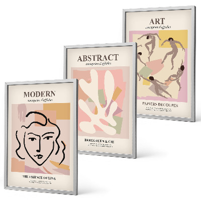 Composição de quadros moderna Retratos elegantes em tons pastel