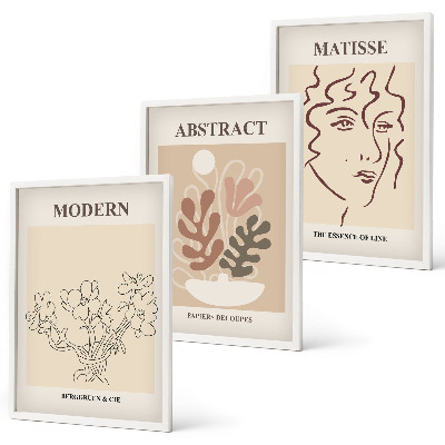 Composição de quadros moderna Linhas de plantas modernas