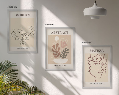 Composição de quadros moderna Linhas de plantas modernas