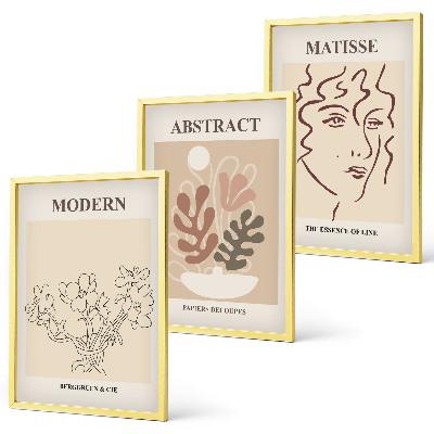 Composição de quadros moderna Linhas de plantas modernas