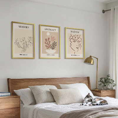 Composição de quadros moderna Linhas de plantas modernas