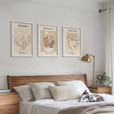 Composição de quadros moderna Linhas de plantas modernas