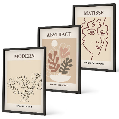 Composição de quadros moderna Linhas de plantas modernas