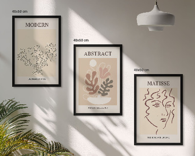 Composição de quadros moderna Linhas de plantas modernas