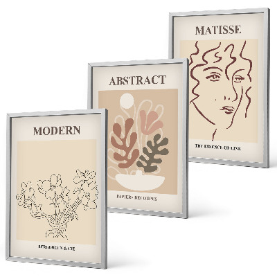 Composição de quadros moderna Linhas de plantas modernas