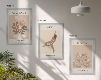 Conjunto de quadros para sala de estar As composições elegantes de Matisse