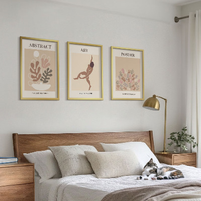 Conjunto de quadros para sala de estar As composições elegantes de Matisse