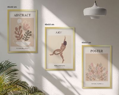 Conjunto de quadros para sala de estar As composições elegantes de Matisse