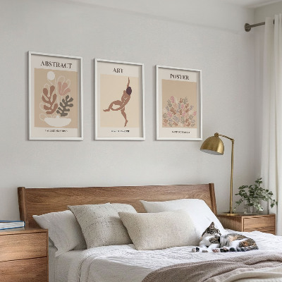 Conjunto de quadros para sala de estar As composições elegantes de Matisse