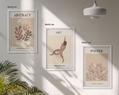 Conjunto de quadros para sala de estar As composições elegantes de Matisse