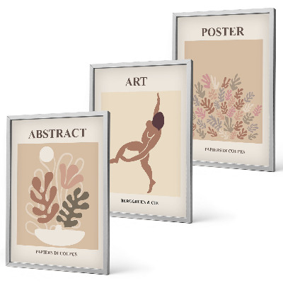 Conjunto de quadros para sala de estar As composições elegantes de Matisse