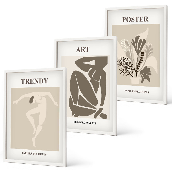 Composição de quadros moderna Figuras de plantas de Matisse