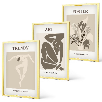 Composição de quadros moderna Figuras de plantas de Matisse
