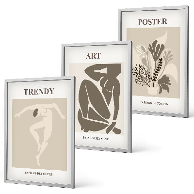 Composição de quadros moderna Figuras de plantas de Matisse
