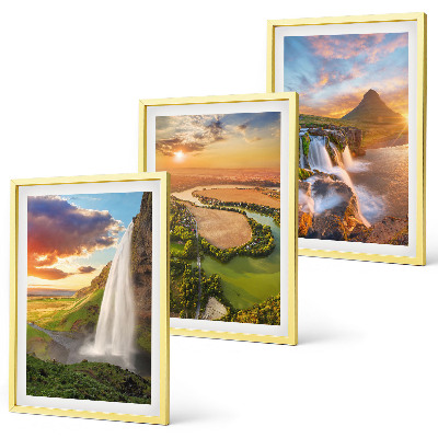 Composição de quadros moderna Paisagens de cachoeiras a oeste