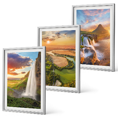 Composição de quadros moderna Paisagens de cachoeiras a oeste