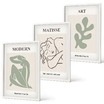 Conjunto de quadros decorativos com design elegante de plantas