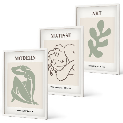 Composição de quadros moderna Design elegante de personagens de plantas