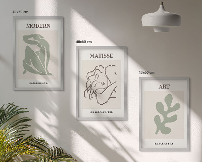 Composição de quadros moderna Design elegante de personagens de plantas