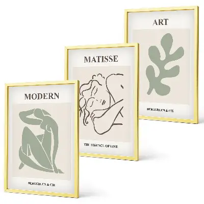 Conjunto de quadros decorativos com design elegante de plantas