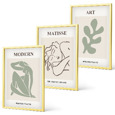 Composição de quadros moderna Design elegante de personagens de plantas