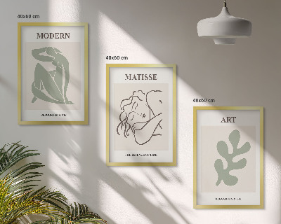 Composição de quadros moderna Design elegante de personagens de plantas