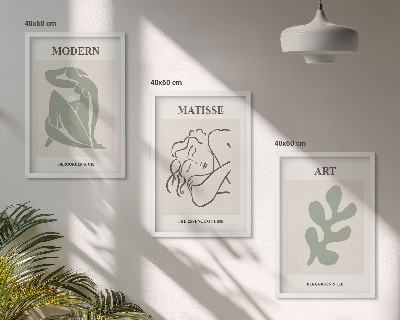 Composição de quadros moderna Design elegante de personagens de plantas