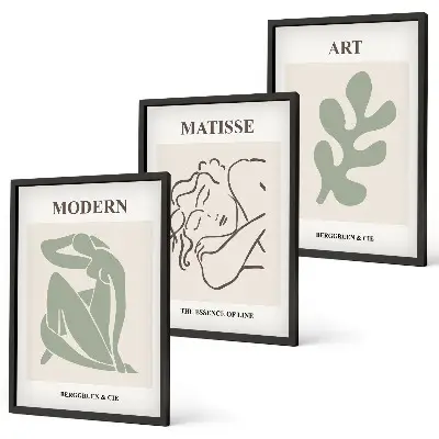 Conjunto de quadros decorativos com design elegante de plantas