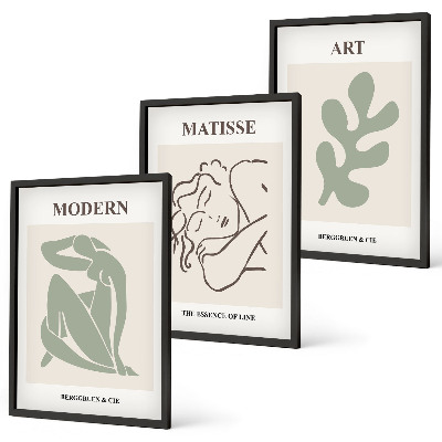 Composição de quadros moderna Design elegante de personagens de plantas
