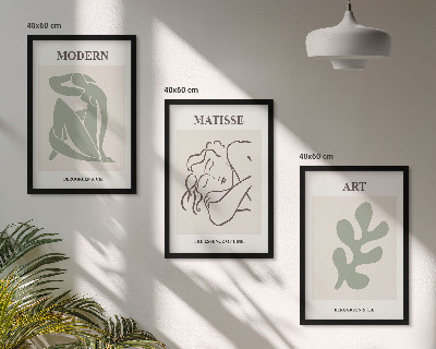 Composição de quadros moderna Design elegante de personagens de plantas