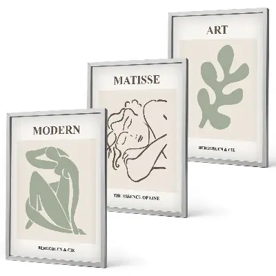 Conjunto de quadros decorativos com design elegante de plantas