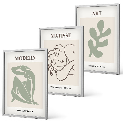 Composição de quadros moderna Design elegante de personagens de plantas